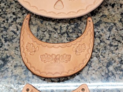 Custom leather gorget necklaces