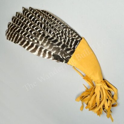 1 Left Wing Wild Turkey Primary Hen Feather - Hunting Flapper / Prayer Fan By Custom Feathers