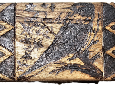 Custom wood burned boxes