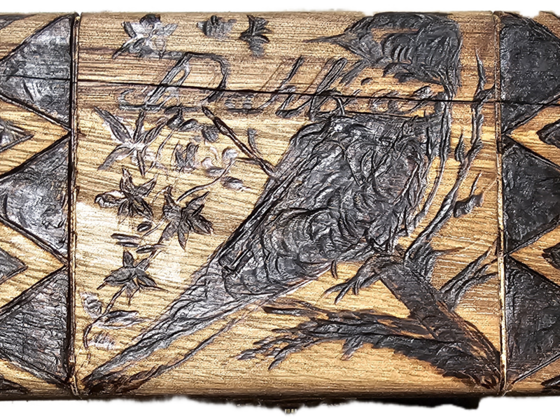 Custom wood burned boxes