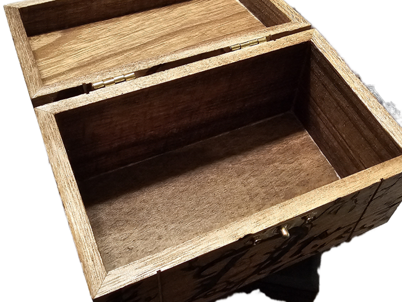 Custom wood burned boxes