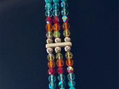 Turquoise with Fire Colors Regalia Necklace