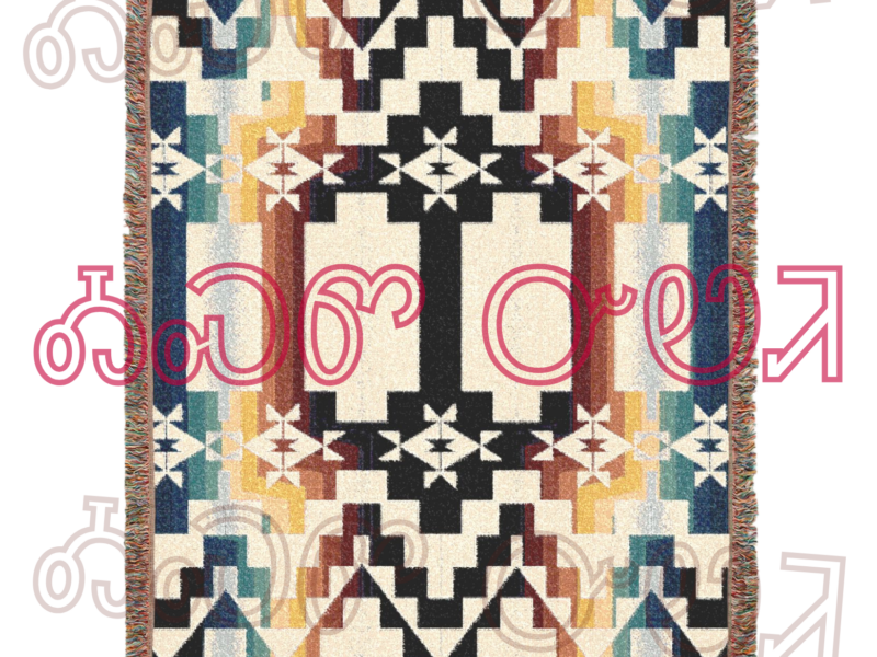 Evening at the Creek Geometric Woven Blanket