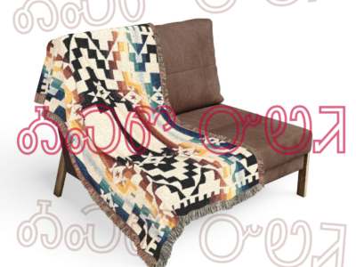 Evening at the Creek Geometric Woven Blanket