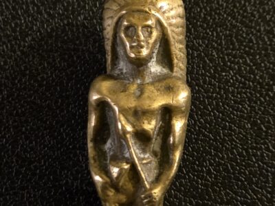 Vintage Native Indian Letter Opener Never Forget Belgium 1945 RARE!