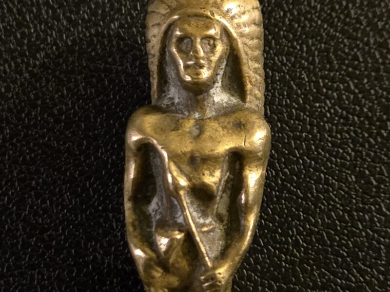 Vintage Native Indian Letter Opener Never Forget Belgium 1945 RARE!