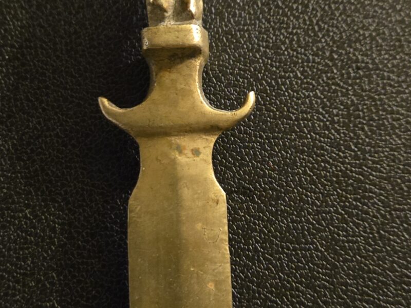 Vintage Native Indian Letter Opener Never Forget Belgium 1945 RARE!