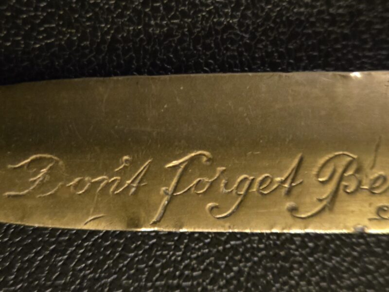Vintage Native Indian Letter Opener Never Forget Belgium 1945 RARE!