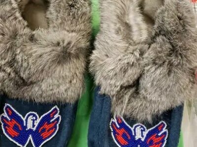 Handmade sport logo moccasins
