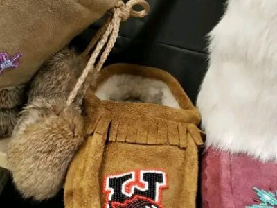 Handmade sport logo moccasins