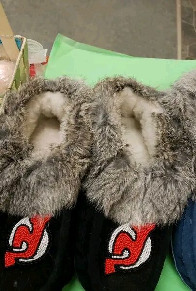 Handmade sport logo moccasins